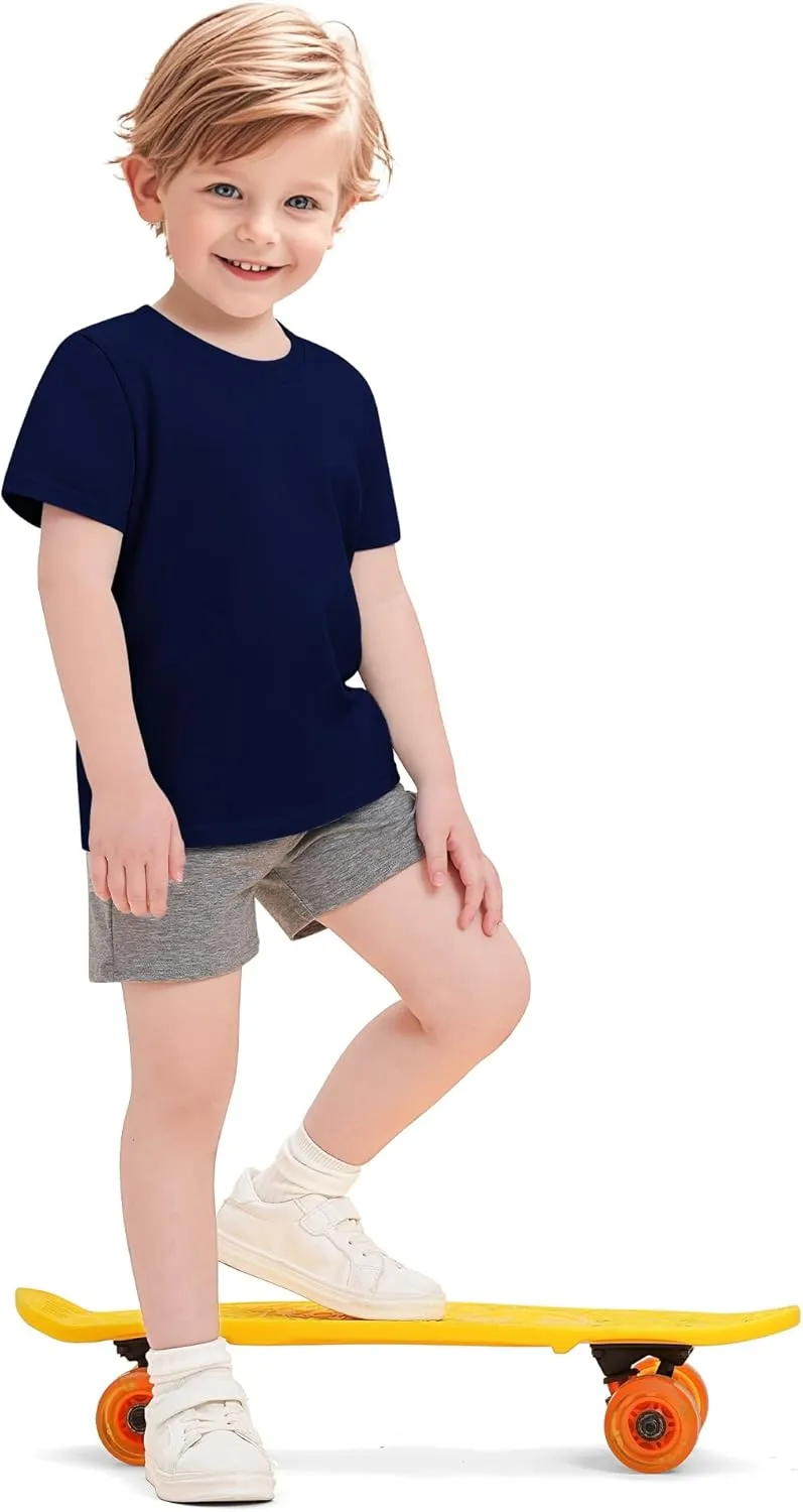 3 Pack Baby Boys Short Sleeve Cotton T-Shirts Toddler Boy Clothes Size 18M-5T