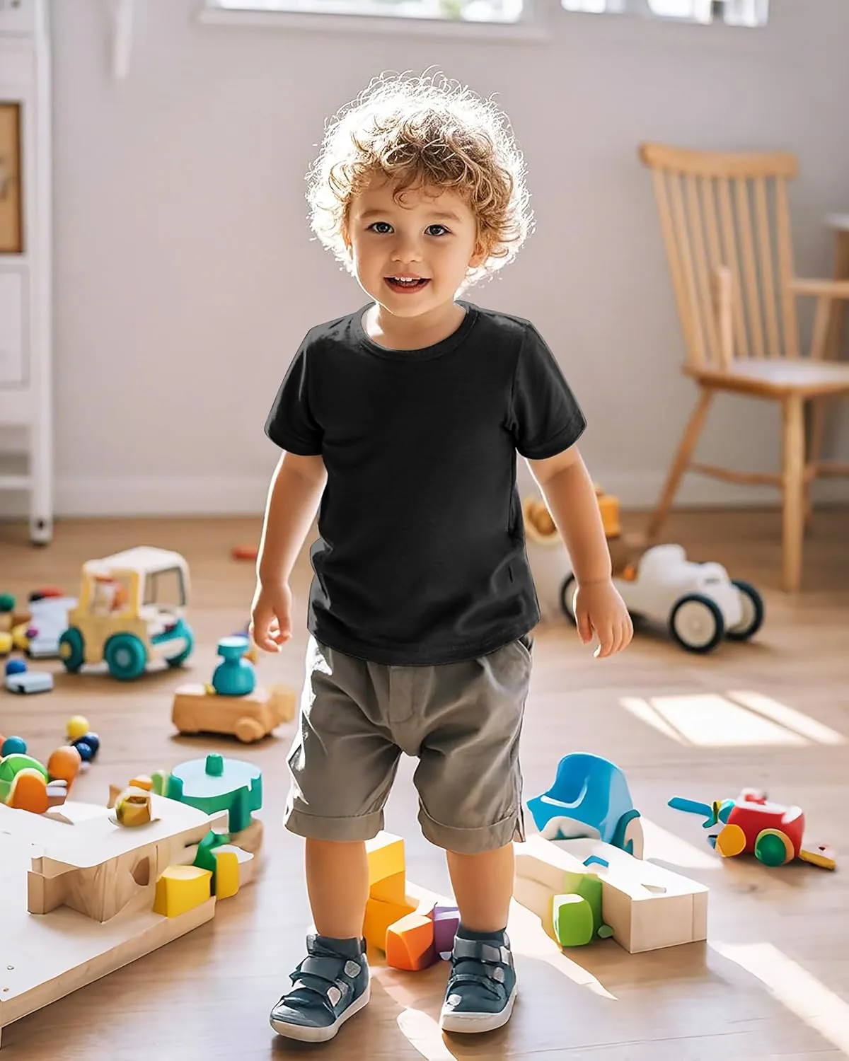 3 Pack Baby Boys Short Sleeve Cotton T-Shirts Toddler Boy Clothes Size 18M-5T