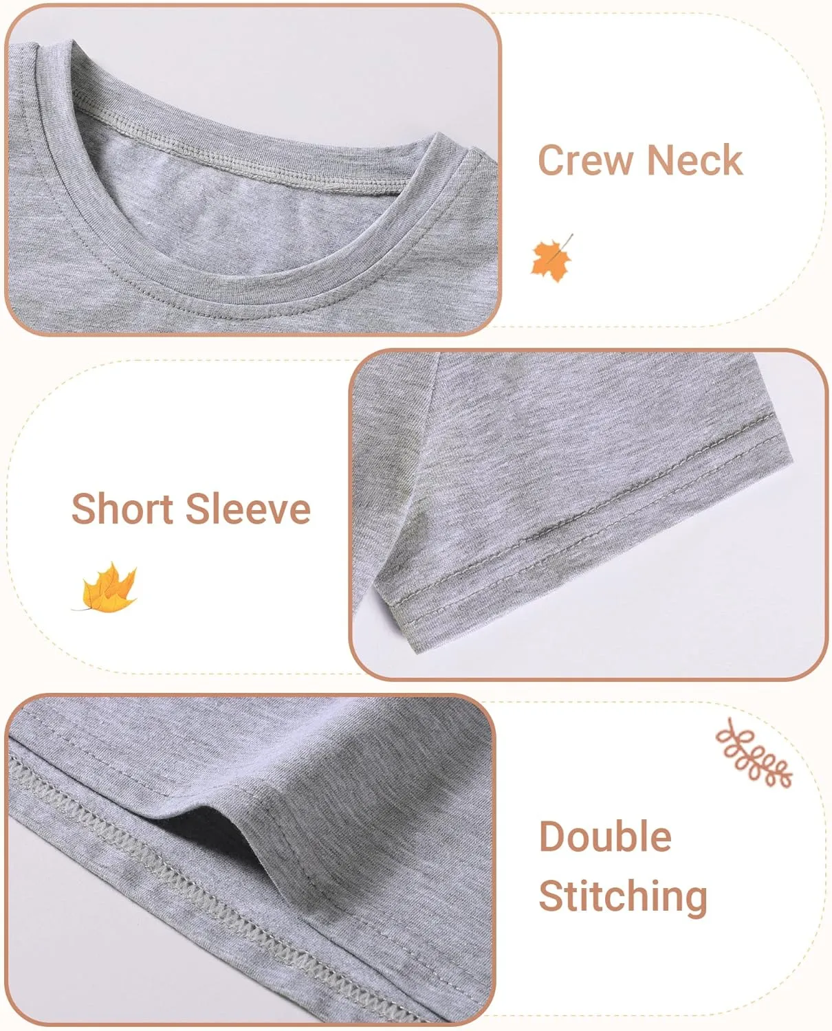 3 Pack Baby Boys Short Sleeve Cotton T-Shirts Toddler Boy Clothes Size 18M-5T