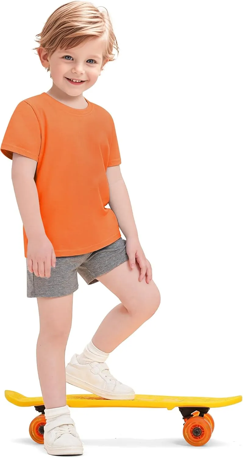 3 Pack Baby Boys Short Sleeve Cotton T-Shirts Toddler Boy Clothes Size 18M-5T