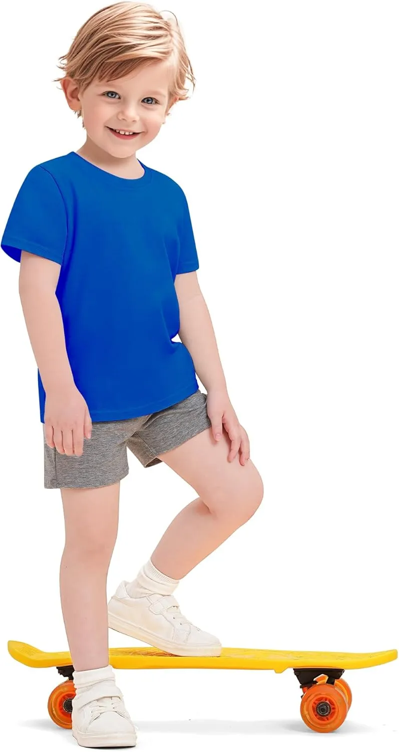 3 Pack Baby Boys Short Sleeve Cotton T-Shirts Toddler Boy Clothes Size 18M-5T