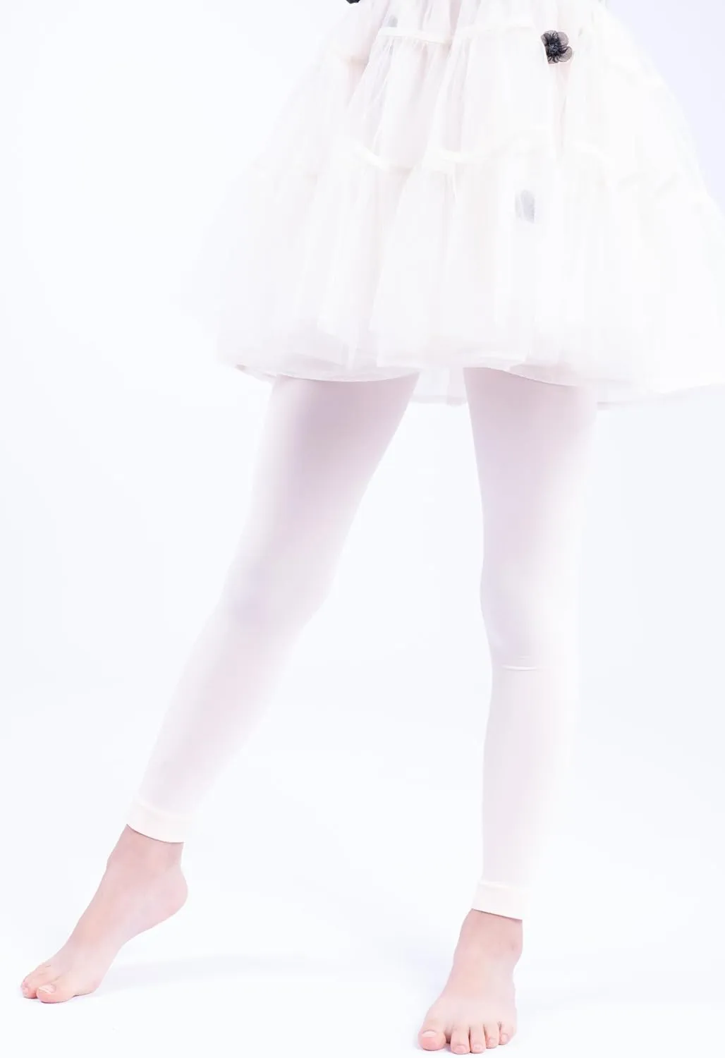3 Pairs Girl's Microfiber Footless Tights, Girls Dance Tights Footless