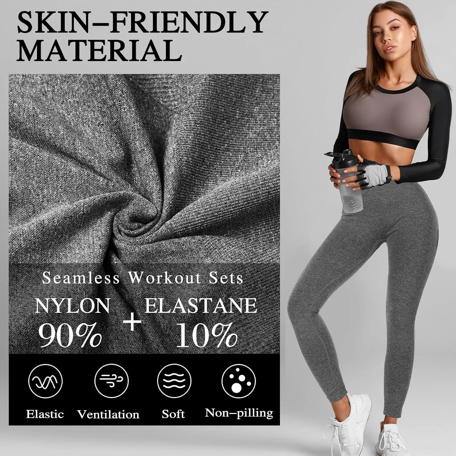 4 Pcs Womens Workout Leggings Tie Dye High Waisted Yoga Pants Seamless Scrunch Butt Lifting Compression Tights
