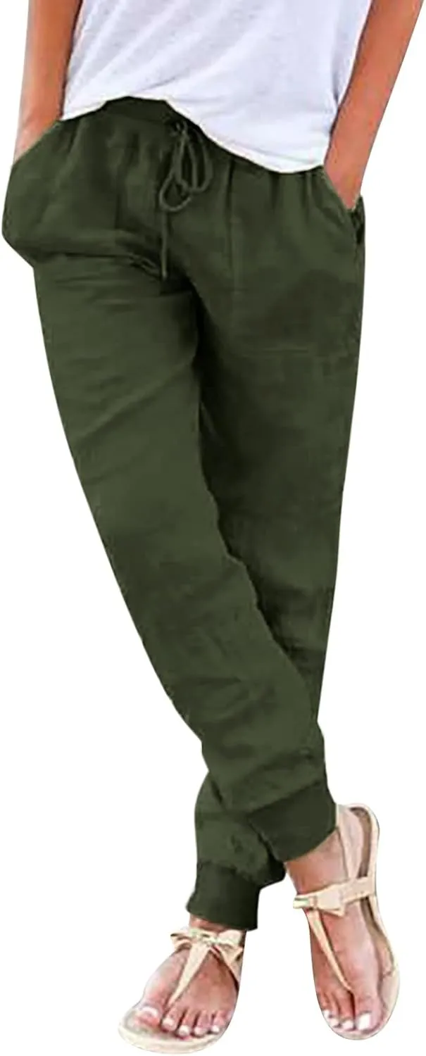 Bootcut Jeans for Women Winter Flowing Work Thermal with Pockets Solid Color Elastic Waist