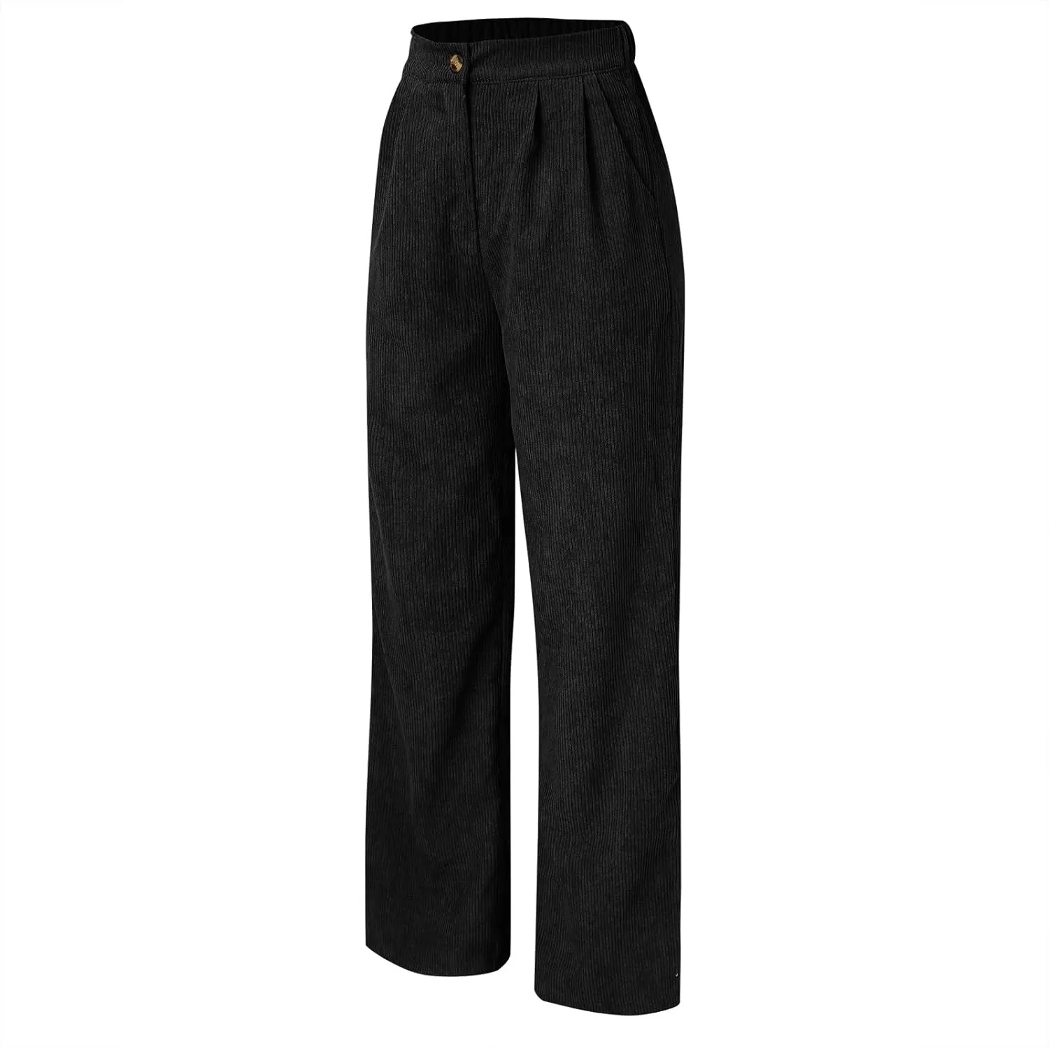 Bootcut Jeans for Women Winter Flowing Work Thermal with Pockets Solid Color Elastic Waist