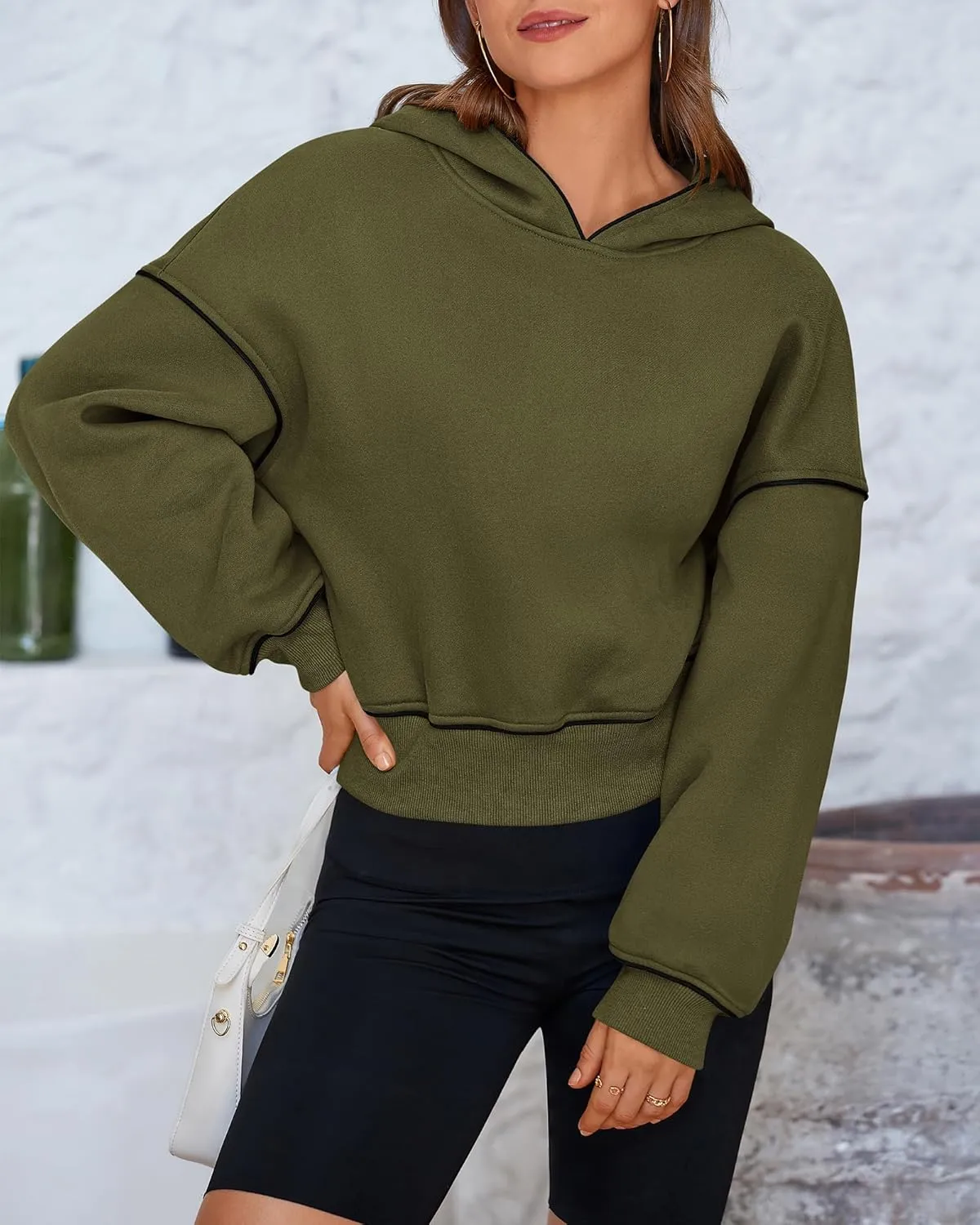 BTFBM Women's Casual Sweatshirt 2024 Fall Winter Clothes Long Sleeve Loose Fit Cropped Y2K Pullover Hoodies