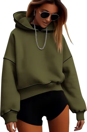 BTFBM Women's Casual Sweatshirt 2024 Fall Winter Clothes Long Sleeve Loose Fit Cropped Y2K Pullover Hoodies