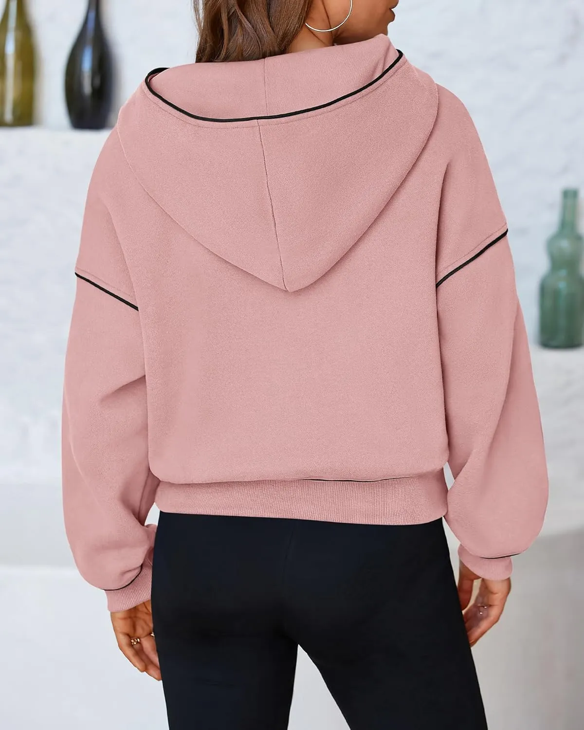 BTFBM Women's Casual Sweatshirt 2024 Fall Winter Clothes Long Sleeve Loose Fit Cropped Y2K Pullover Hoodies