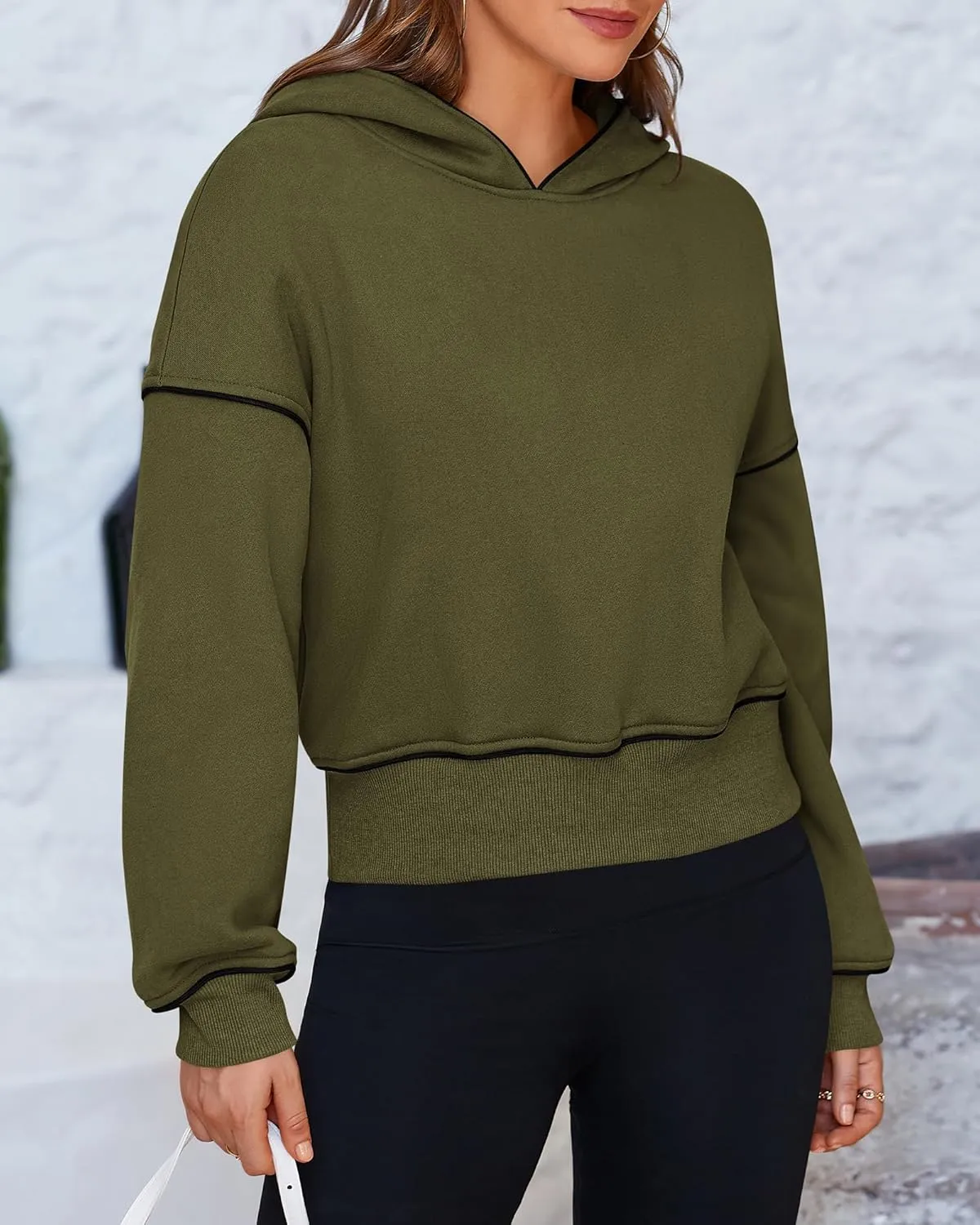 BTFBM Women's Casual Sweatshirt 2024 Fall Winter Clothes Long Sleeve Loose Fit Cropped Y2K Pullover Hoodies