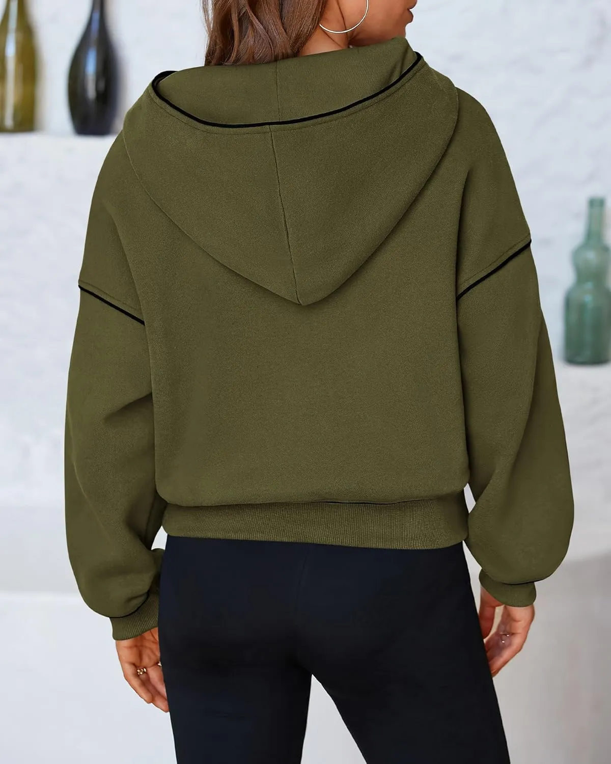 BTFBM Women's Casual Sweatshirt 2024 Fall Winter Clothes Long Sleeve Loose Fit Cropped Y2K Pullover Hoodies