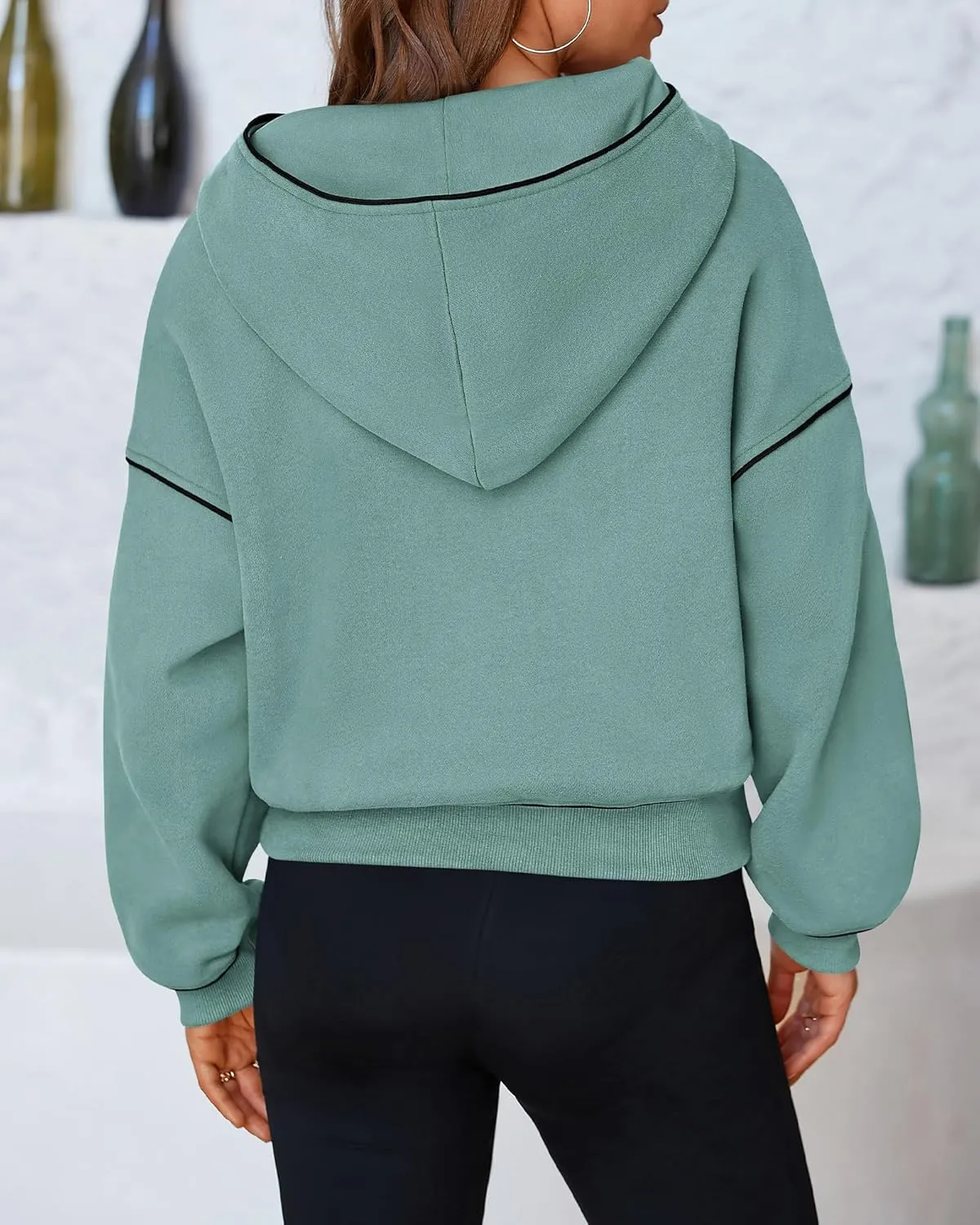 BTFBM Women's Casual Sweatshirt 2024 Fall Winter Clothes Long Sleeve Loose Fit Cropped Y2K Pullover Hoodies
