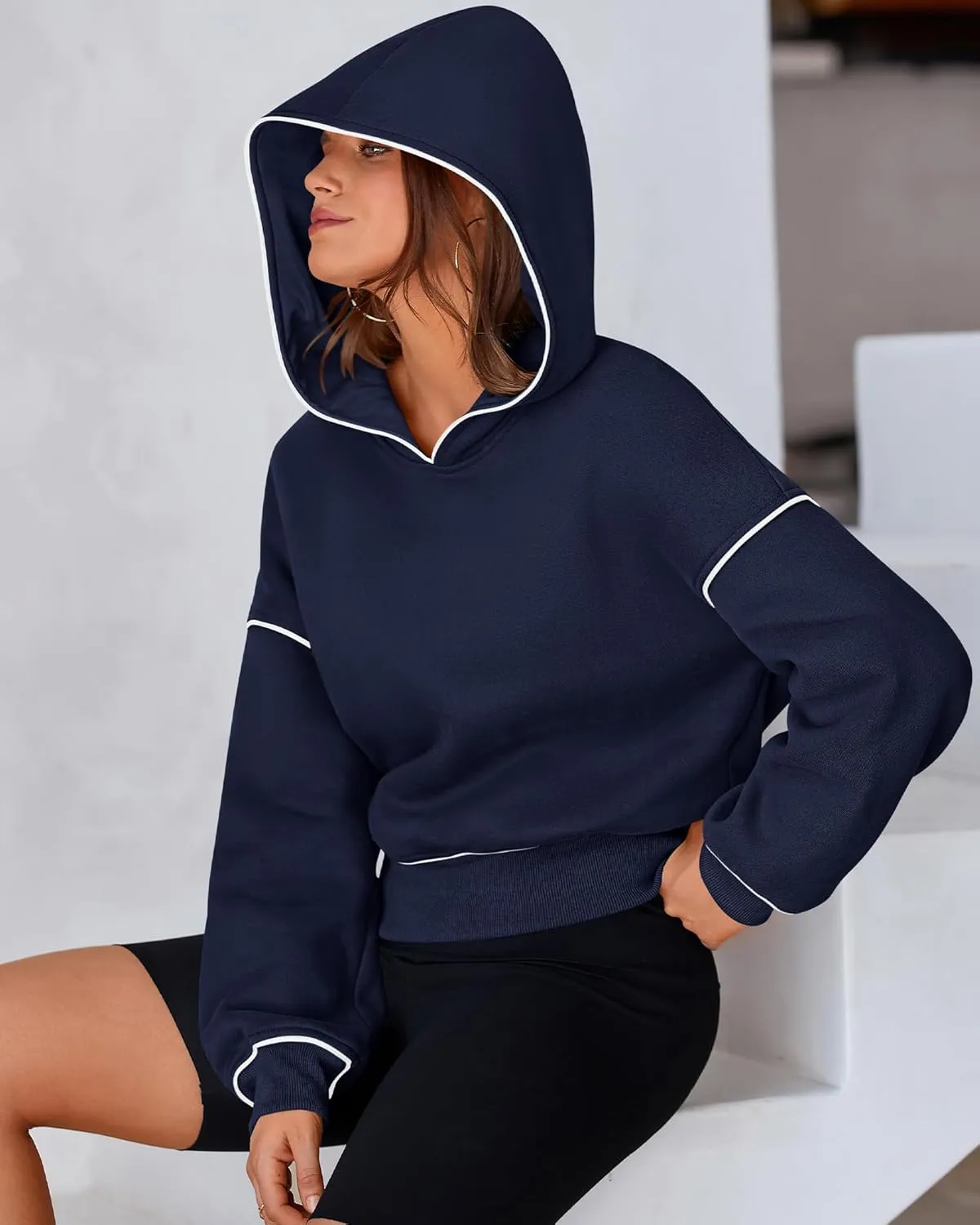 BTFBM Women's Casual Sweatshirt 2024 Fall Winter Clothes Long Sleeve Loose Fit Cropped Y2K Pullover Hoodies