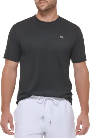 Calvin Klein Men's Standard Light Weight Quick Dry Short Sleeve 40  UPF Protection Active Top