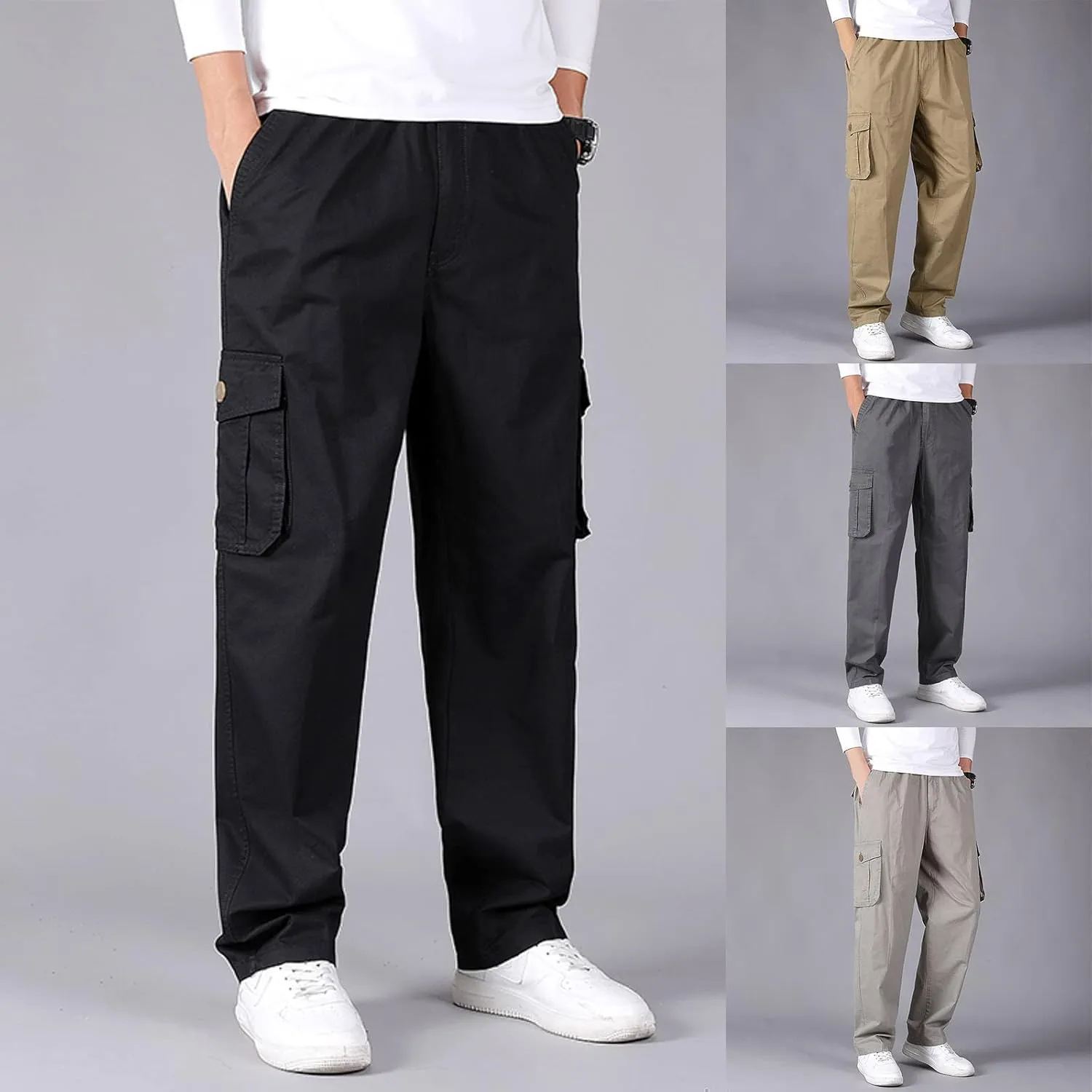 Cargo Pants for Men Joggers Tall Mens Joggers Sweatpants Slim Fit Mens Athletic Jogger Pants with Pockets for Running