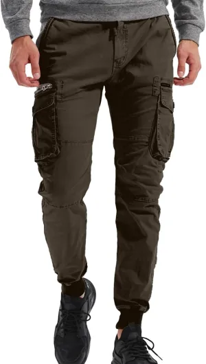 Cargo Pants Men Joggers Joggers with Zipper Pockets Camo Long Johns for Men Green Khaki Pants Mens Black Workout