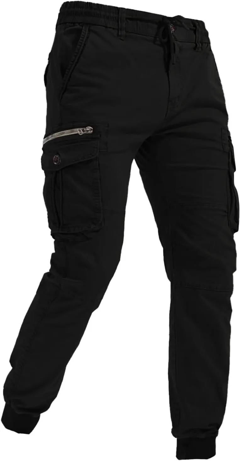 Cargo Pants Men Joggers Joggers with Zipper Pockets Camo Long Johns for Men Green Khaki Pants Mens Black Workout