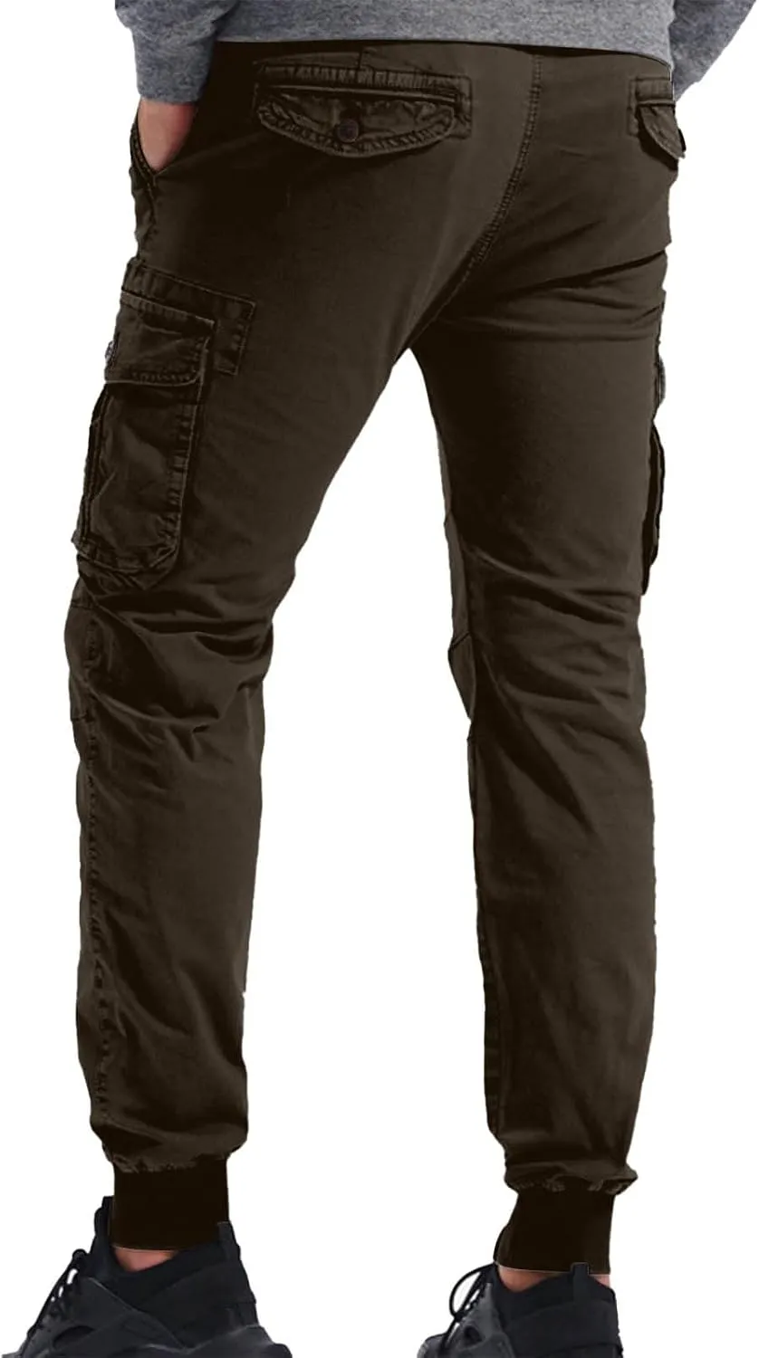 Cargo Pants Men Joggers Joggers with Zipper Pockets Camo Long Johns for Men Green Khaki Pants Mens Black Workout
