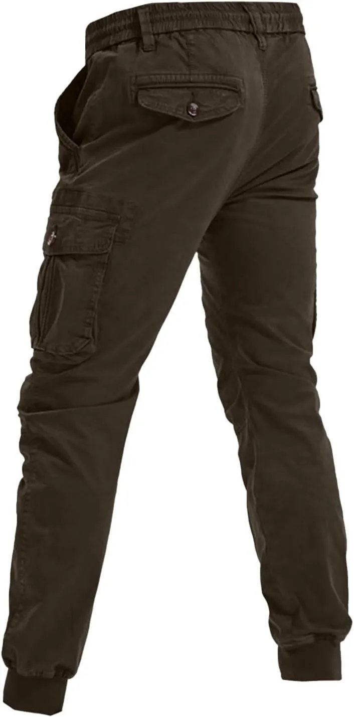 Cargo Pants Men Joggers Joggers with Zipper Pockets Camo Long Johns for Men Green Khaki Pants Mens Black Workout