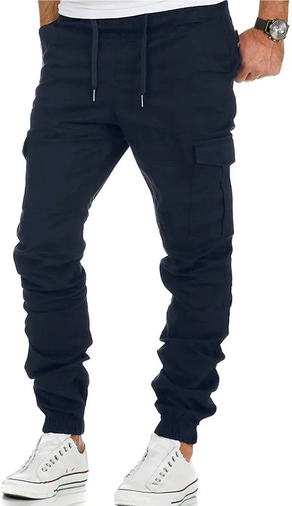 Cargo Pants Men Joggers Joggers with Zipper Pockets Camo Long Johns for Men Green Khaki Pants Mens Black Workout