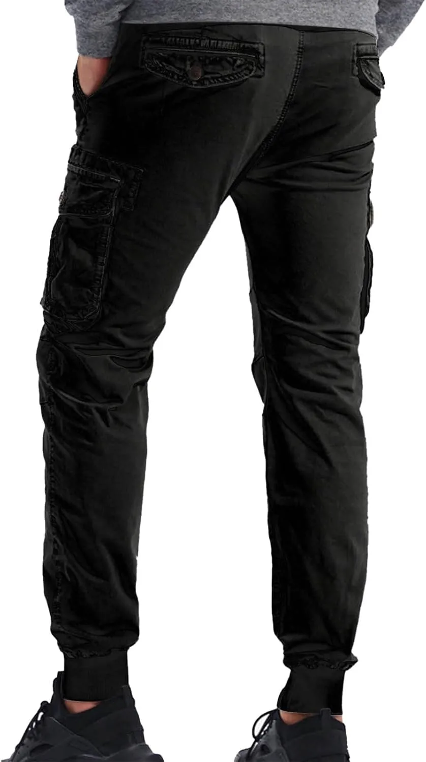 Cargo Pants Men Joggers Joggers with Zipper Pockets Camo Long Johns for Men Green Khaki Pants Mens Black Workout