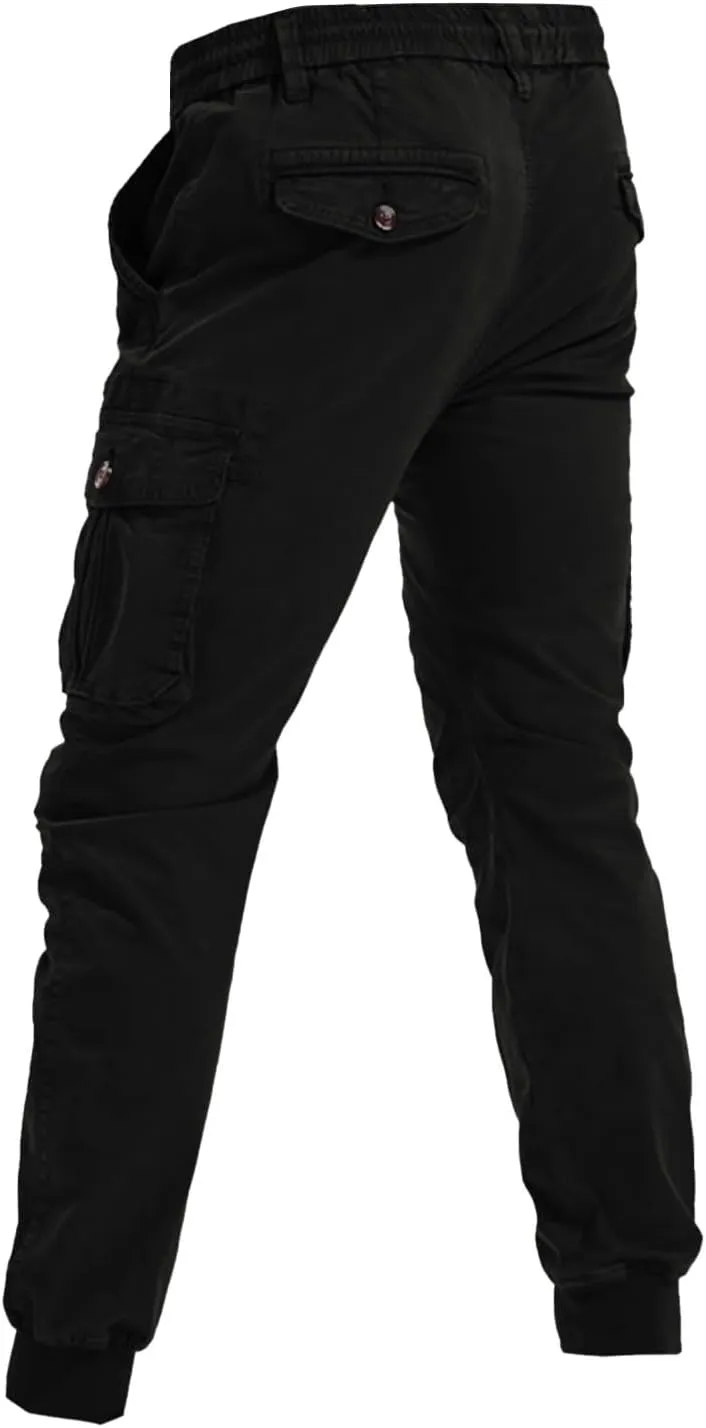 Cargo Pants Men Joggers Joggers with Zipper Pockets Camo Long Johns for Men Green Khaki Pants Mens Black Workout