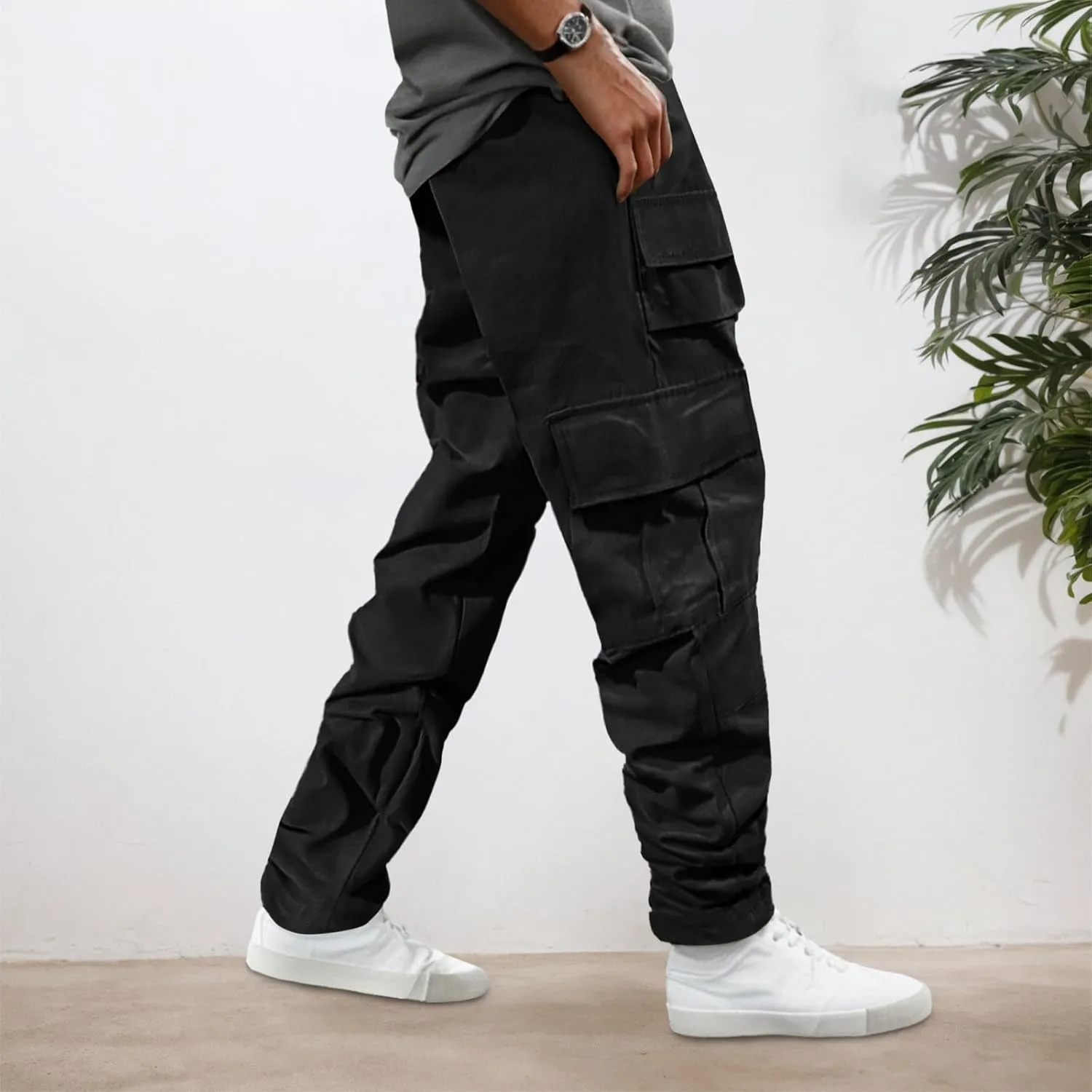 Chinos Pants Men Jeans Work Tactical Joggers Skinny Slim Fit Body Stretch Regular Fit Cargo Joggers Football Yoga