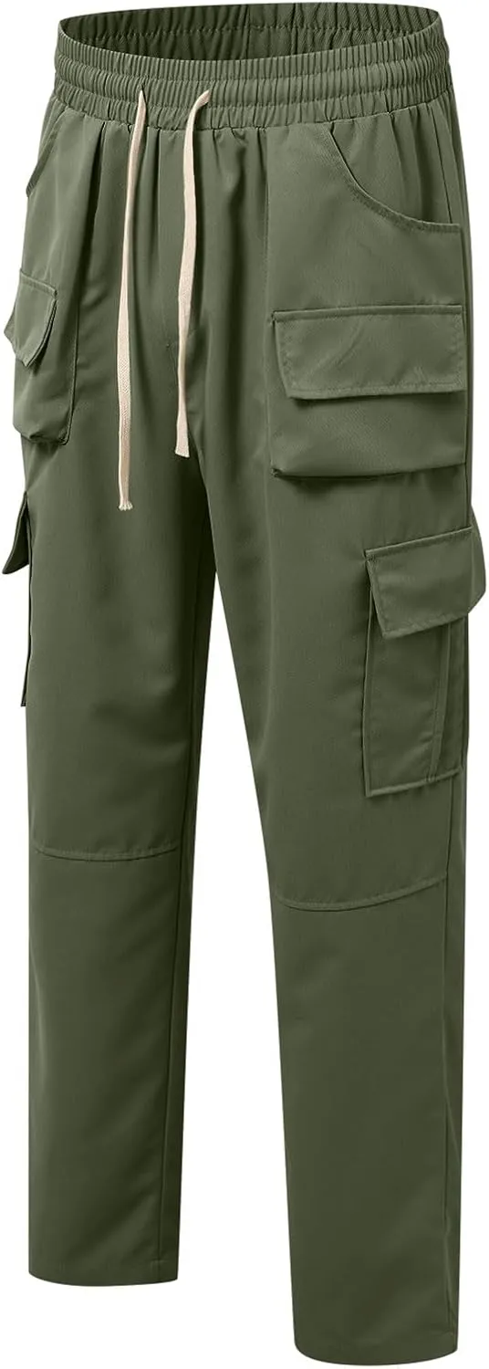 Chinos Pants Men Jeans Work Tactical Joggers Skinny Slim Fit Body Stretch Regular Fit Cargo Joggers Football Yoga
