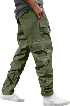 Chinos Pants Men Jeans Work Tactical Joggers Skinny Slim Fit Body Stretch Regular Fit Cargo Joggers Football Yoga