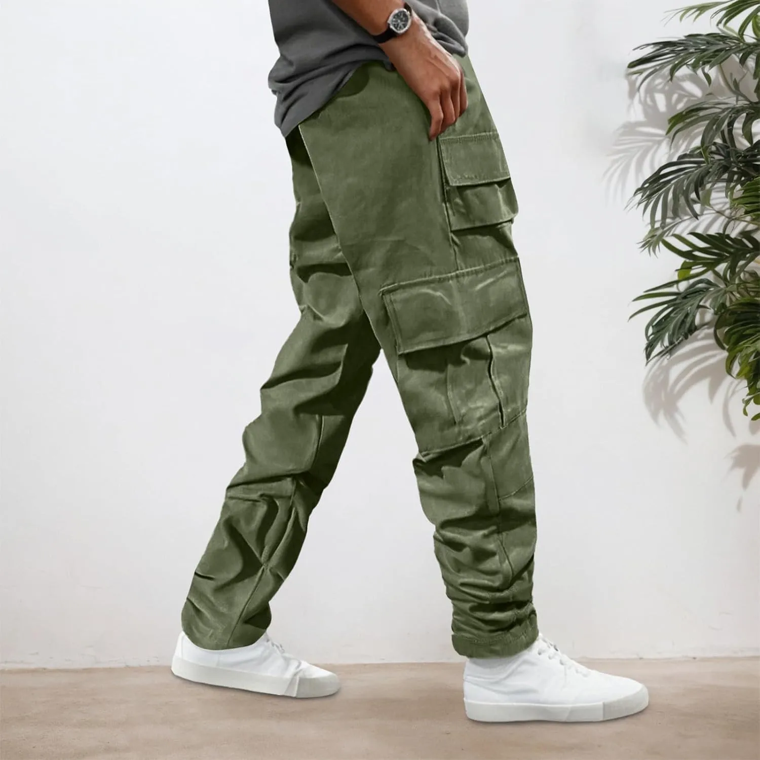 Chinos Pants Men Jeans Work Tactical Joggers Skinny Slim Fit Body Stretch Regular Fit Cargo Joggers Football Yoga