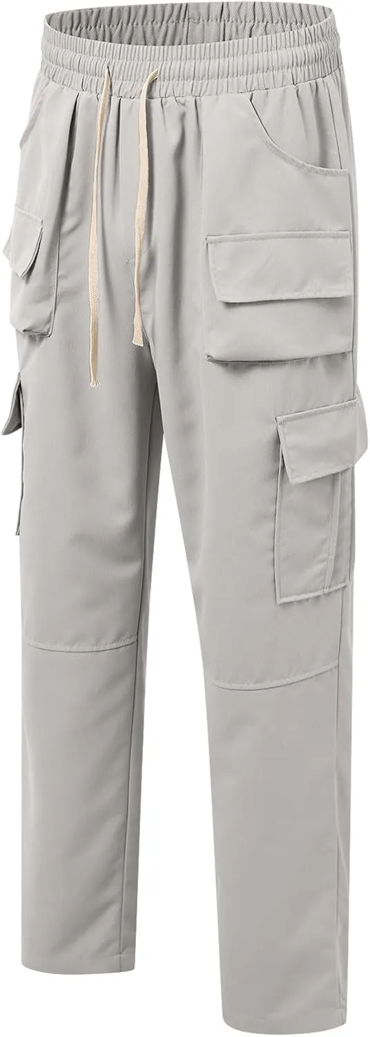 Chinos Pants Men Jeans Work Tactical Joggers Skinny Slim Fit Body Stretch Regular Fit Cargo Joggers Football Yoga