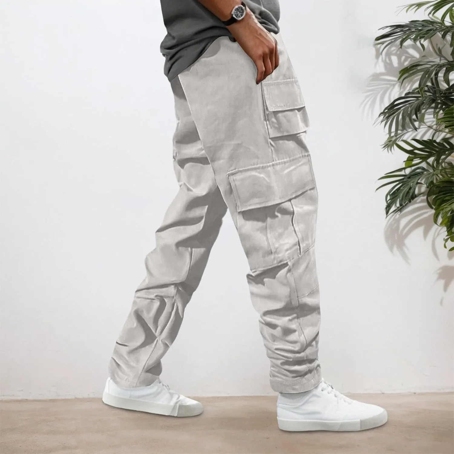 Chinos Pants Men Jeans Work Tactical Joggers Skinny Slim Fit Body Stretch Regular Fit Cargo Joggers Football Yoga