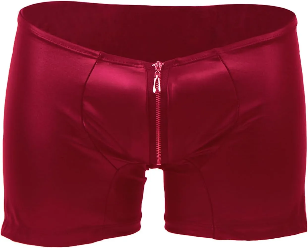 comeondear Men's Boxer Shorts Front Zipper Briefs Underwear Pouch Low Rise Trunks Hipster XS-L