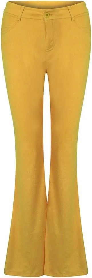 Comfy Yoga Pants High Waist Solid Flare Pants Stretchy Bell Bottom Trousers Plus Size