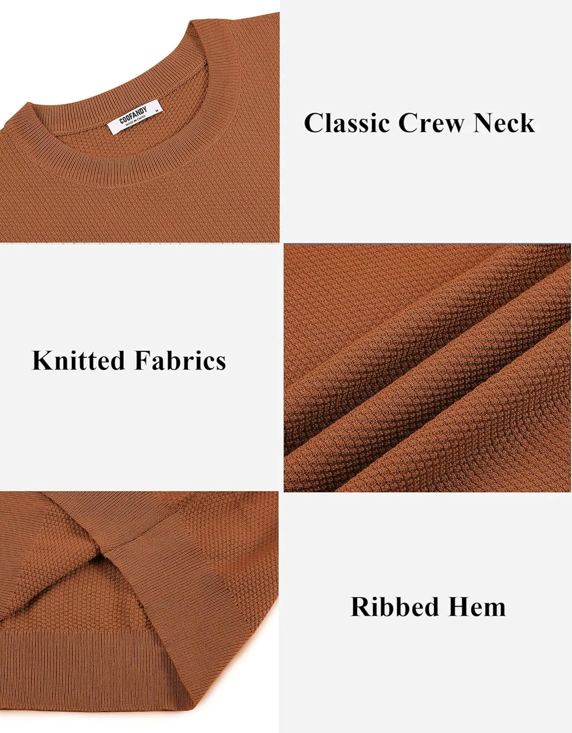 COOFANDY Mens Knit T-Shirts Summer Waffle Shirts Vintage Shirts Short Sleeve Crew Neck Tee Shirt Casual Crochet Top