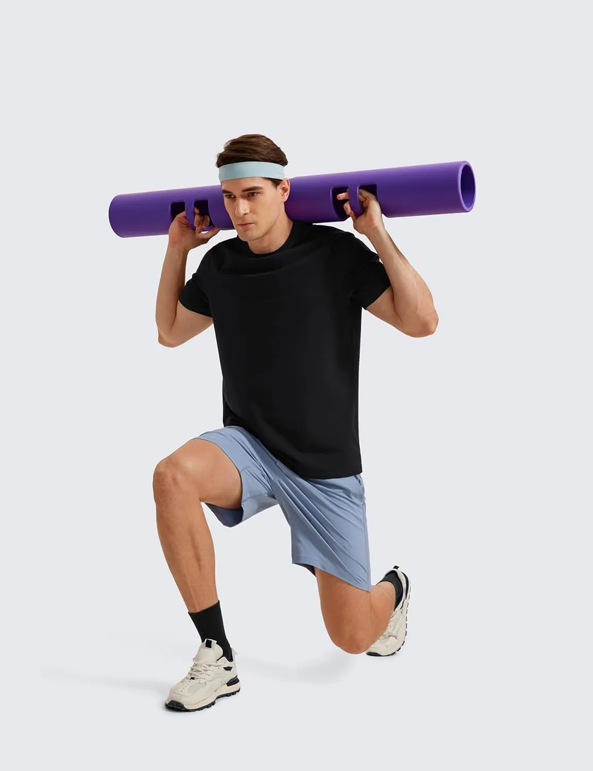 CRZ YOGA Mens Pima Cotton T-Shirts Short Sleeve Crew Neck Casual Shirts Breathable Workout Daily Tee Tops