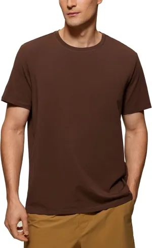 CRZ YOGA Mens Pima Cotton T-Shirts Short Sleeve Crew Neck Casual Shirts Breathable Workout Daily Tee Tops