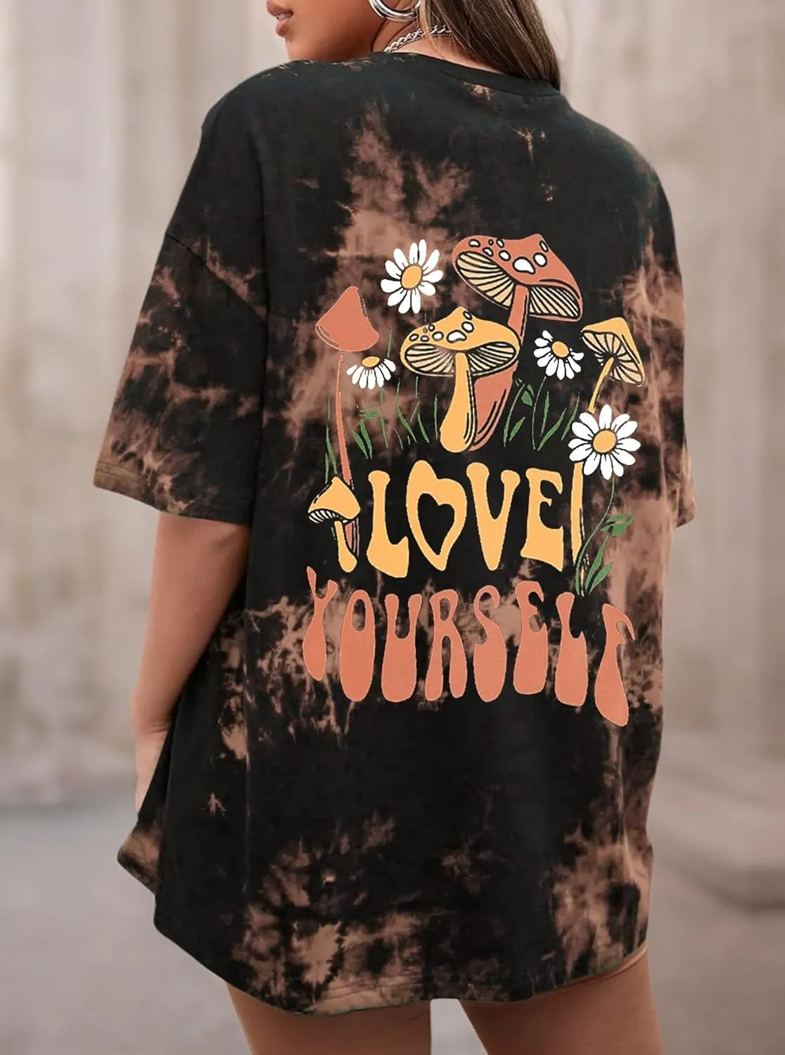 CSDAJIO Women's Trendy Oversized T Shirt Graphic Tee Crewneck Short Sleeve Loose Cute Going Out Summer Tops