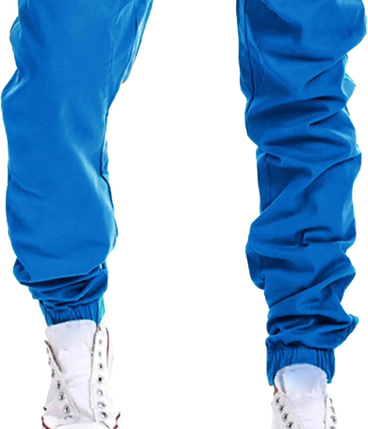 DGHM-JLMY Mens Slim Fit Joggers Tapered Joggers Drawstring Hiking Chino Pants Elastic Waist Cotton Casual Pants with Pockets