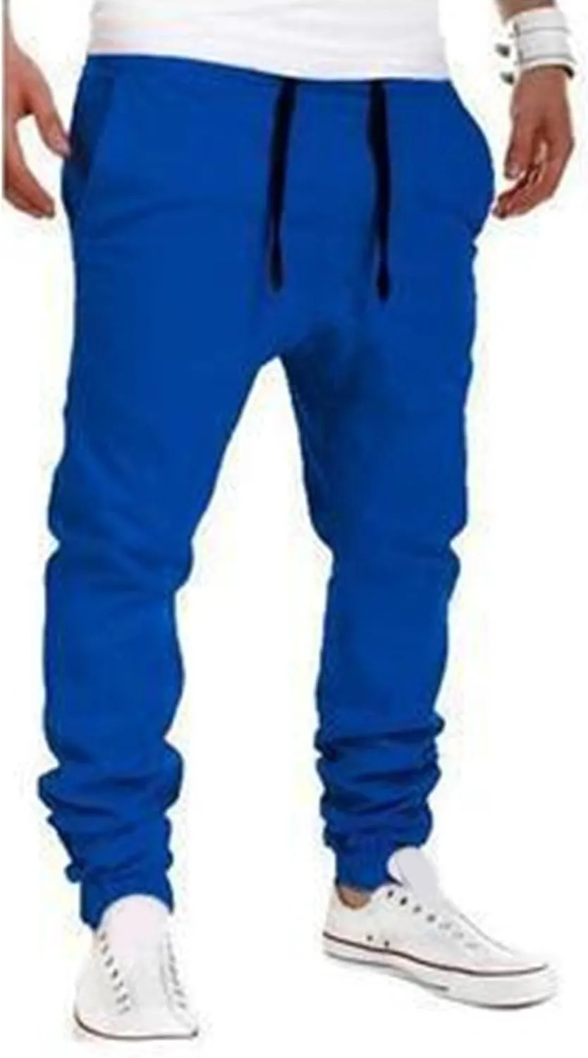 DGHM-JLMY Mens Slim Fit Joggers Tapered Joggers Drawstring Hiking Chino Pants Elastic Waist Cotton Casual Pants with Pockets