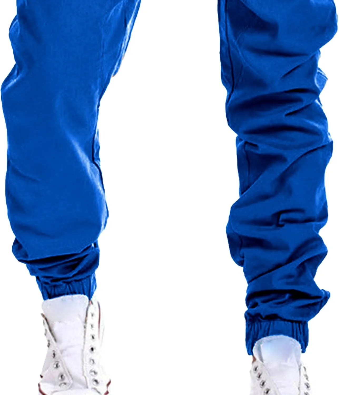 DGHM-JLMY Mens Slim Fit Joggers Tapered Joggers Drawstring Hiking Chino Pants Elastic Waist Cotton Casual Pants with Pockets