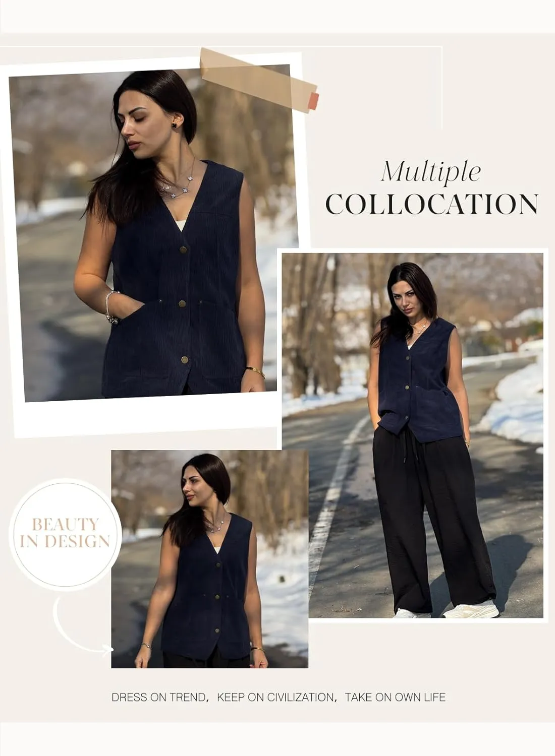 Dokotoo Womens Corduroy Vests Outerwear 2025 Button-Down Lightweight Waistcoat Sleeveless Jacket Casual Vest
