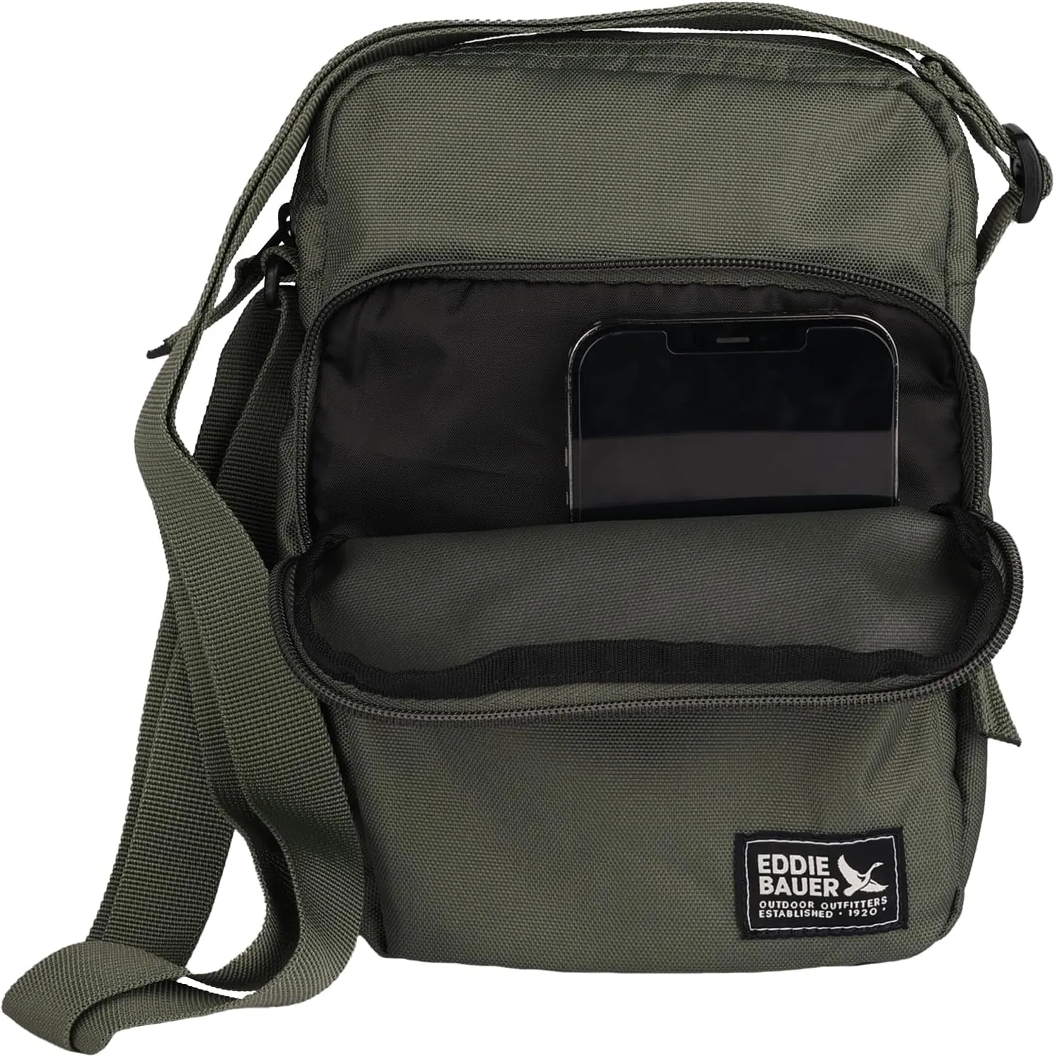 Eddie Bauer Jasper Crossbody Bag | Everyday Carry | Lightweight | Travel | Adjustable | 3L, Clover