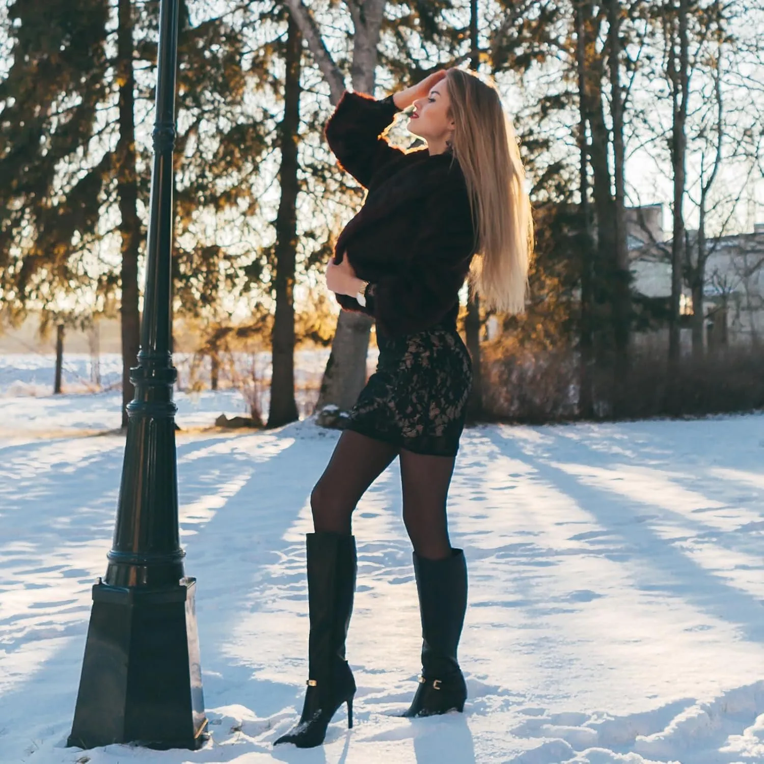Eurzom 3 Pairs Fleece Lined Tights Women Faketranslucent Elastic Skin Colored Tights Warm Pantyhose