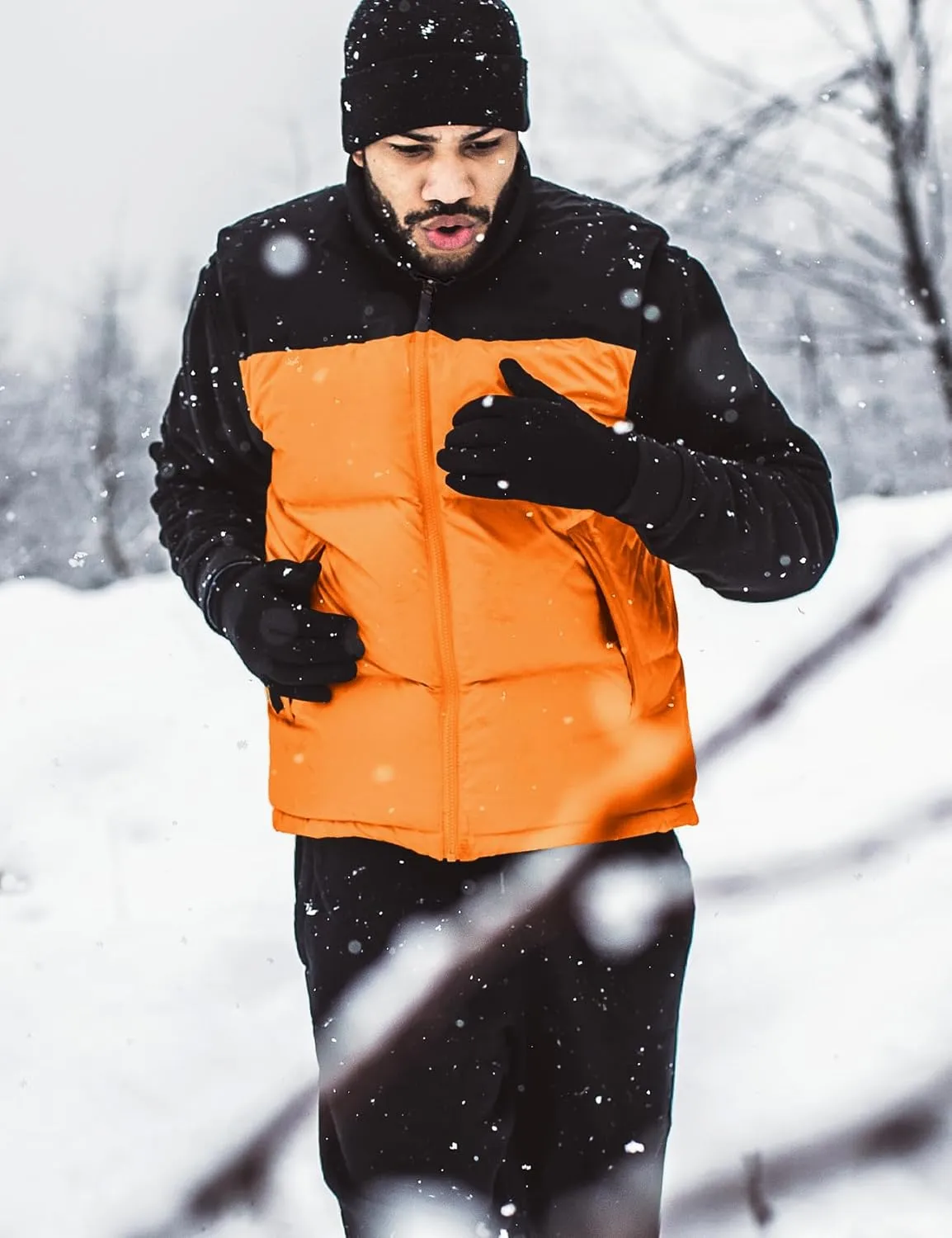 Flygo Mens Puffer Vest Lightweight Winter Outdoor Vests Warm Stand Collar Zip Sleeveless Jacket Outerwear