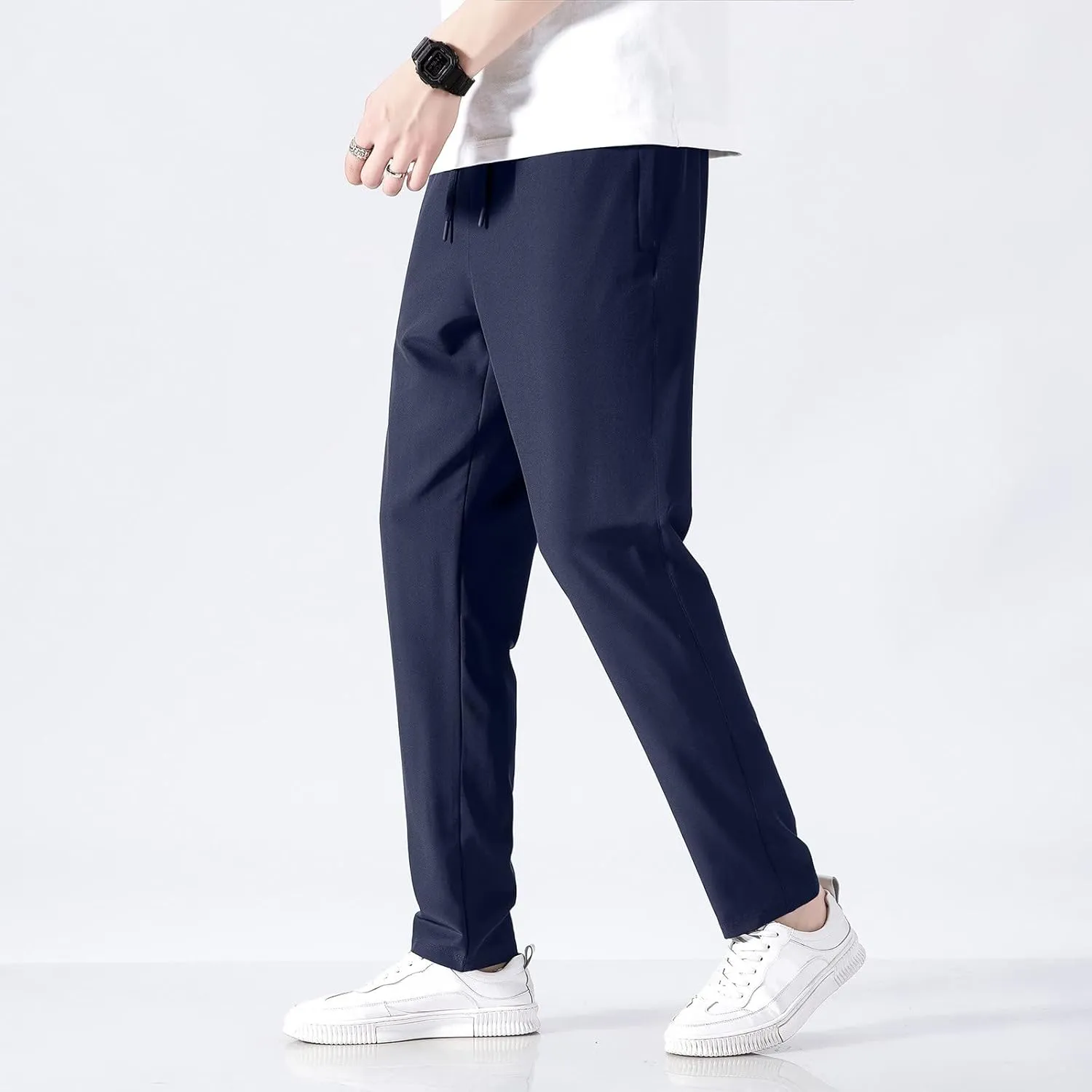 FZVYD Twill Joggers for Men Mens Joggers Cargo Pants Fashion Casual Sweatpants Work Pants Drawstring Loose Trousers Pockets