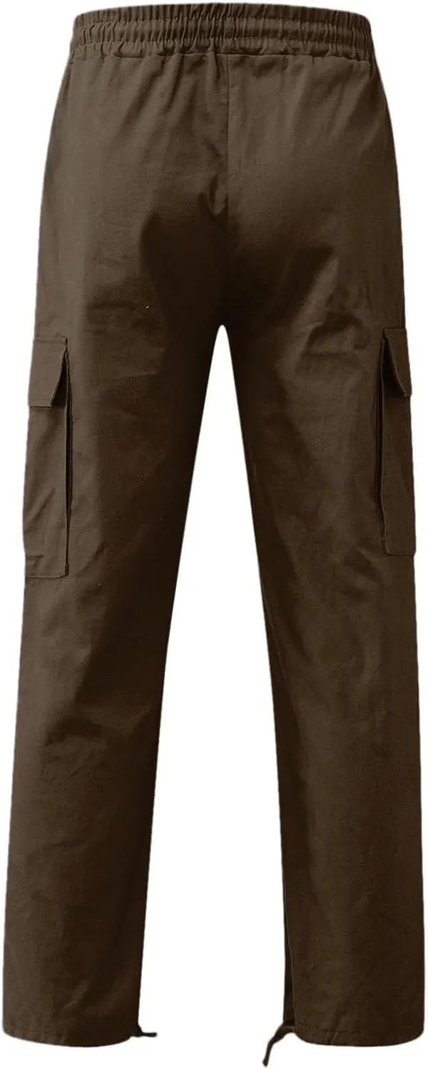 GIERIDUC Men's Joggers Sweatpants Mens Trousers Dress Pants No Belt Loops Mens Stretch Pants Casual Camouflage Joggers Mens