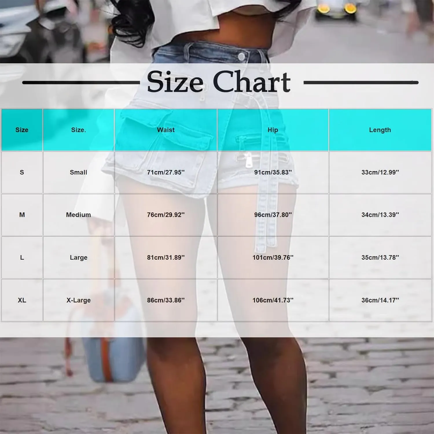 HGps8w Women's Streetwear Denim Shorts Chic Asymmetrical High Waisted Button Up Jean Skort Skirt Mini Shorts with Pockets