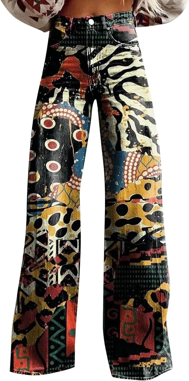 High Waisted Jeans for Women, Casual Trendy Loose Lightweight Soft Chic Trousers
