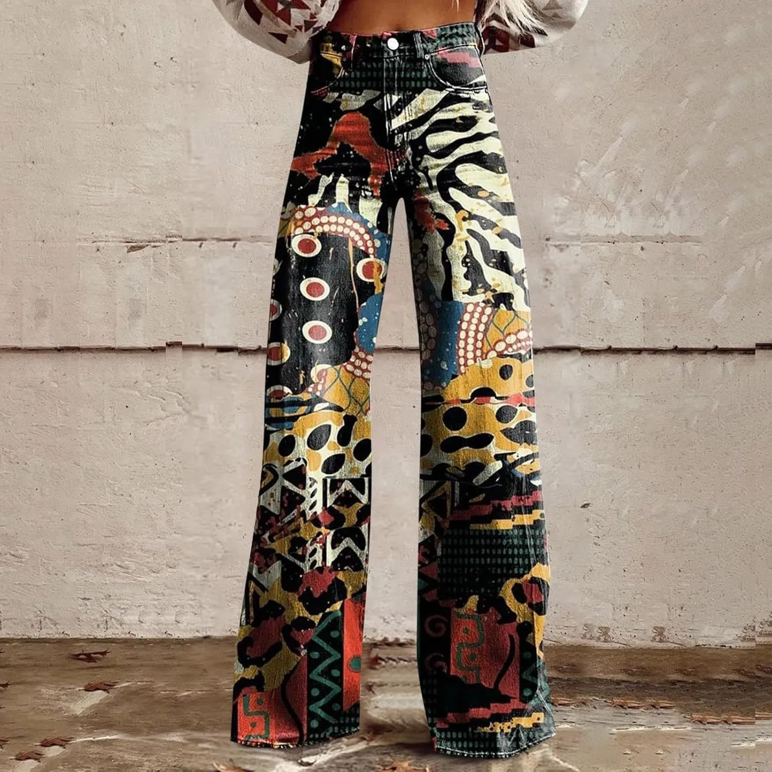 High Waisted Jeans for Women, Casual Trendy Loose Lightweight Soft Chic Trousers