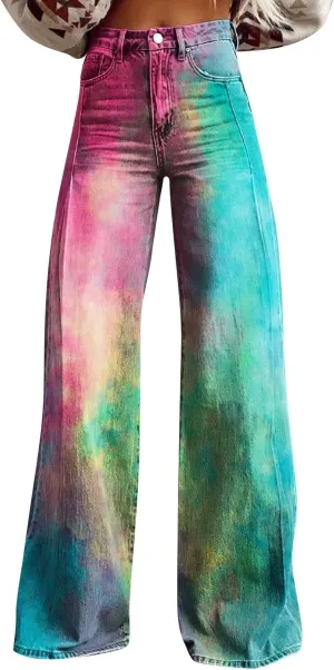 High Waisted Jeans for Women, Casual Trendy Loose Lightweight Soft Chic Trousers